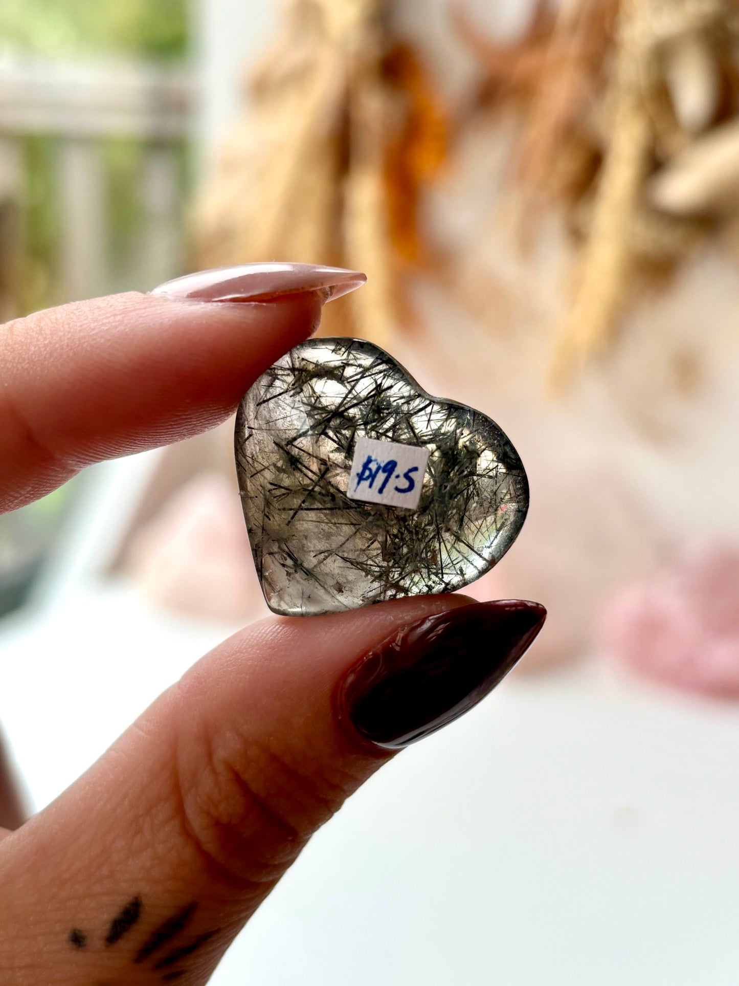 Tourmalinated Quartz Heart