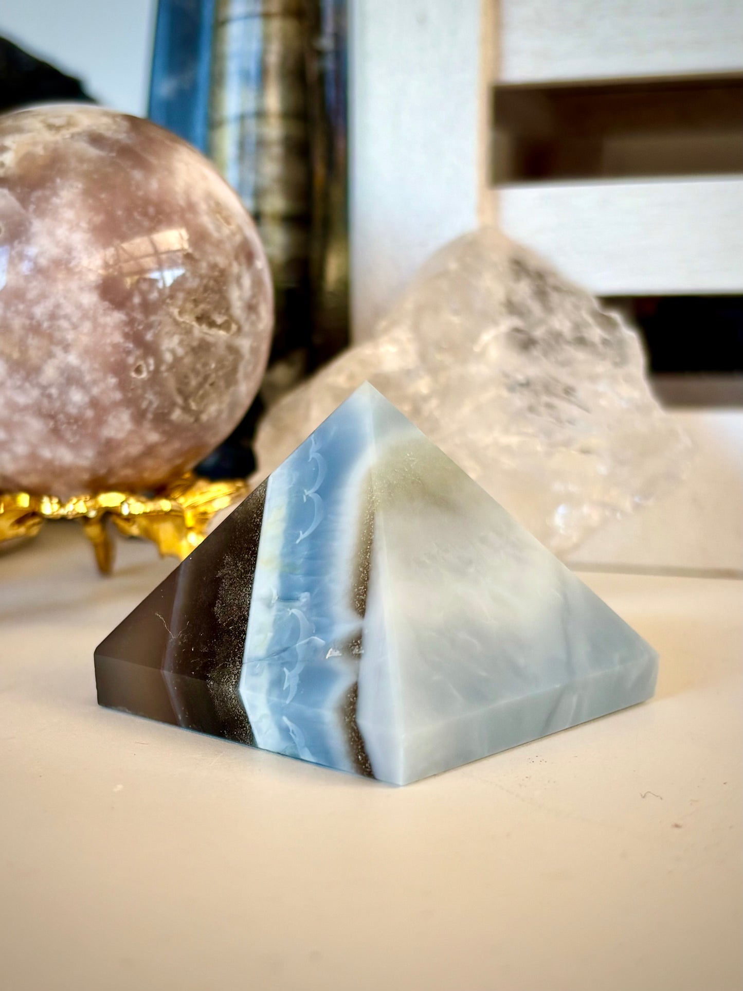 Blue Opal Pyramid