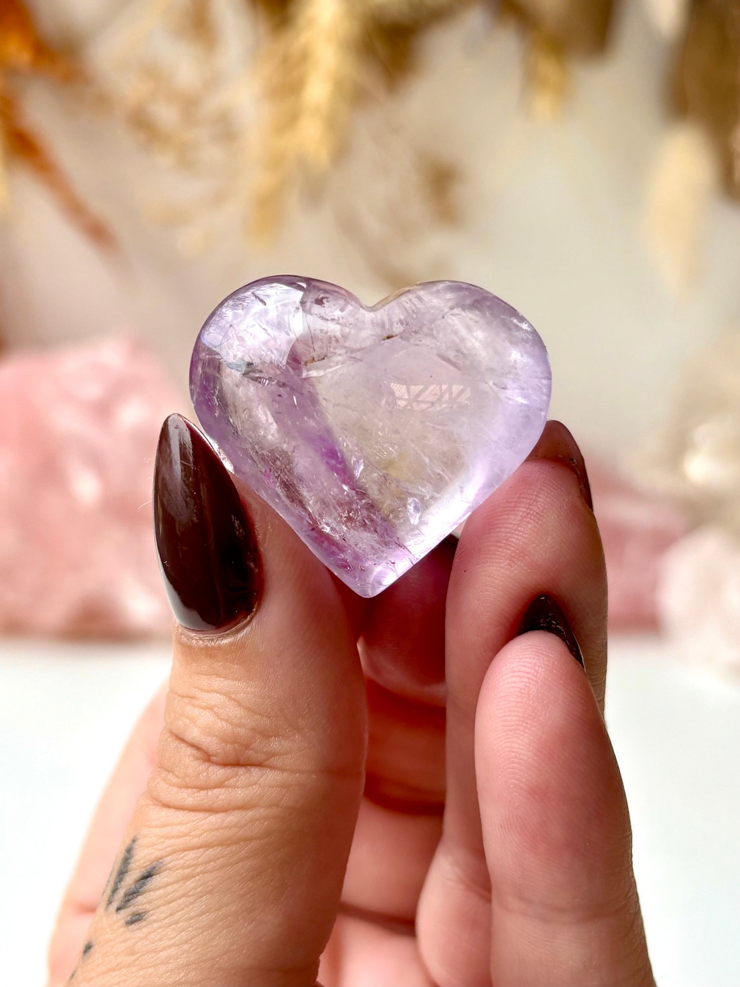 Amethyst Puffed Heart