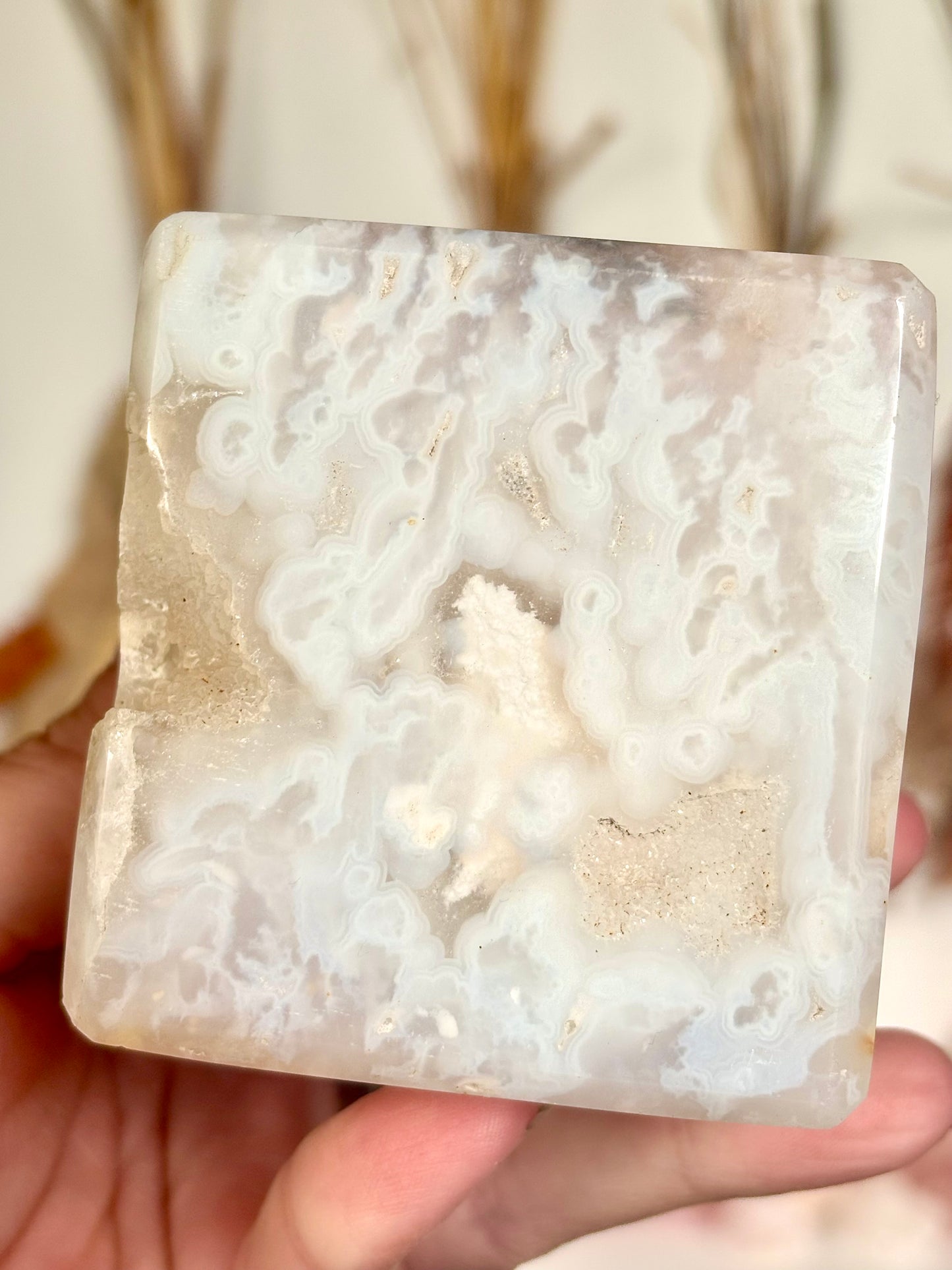 Plume Agate Candle Holder (2)