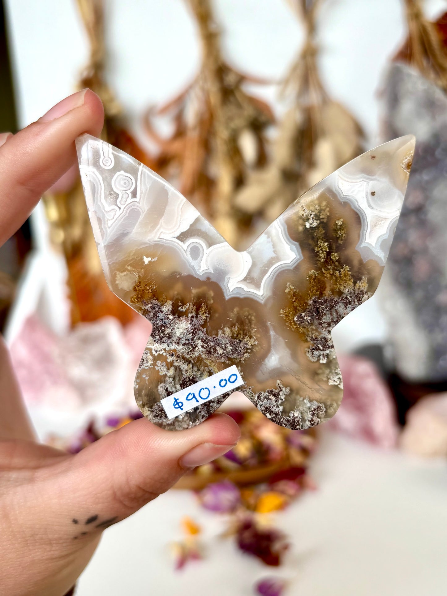 Nebula Agate Butterfly