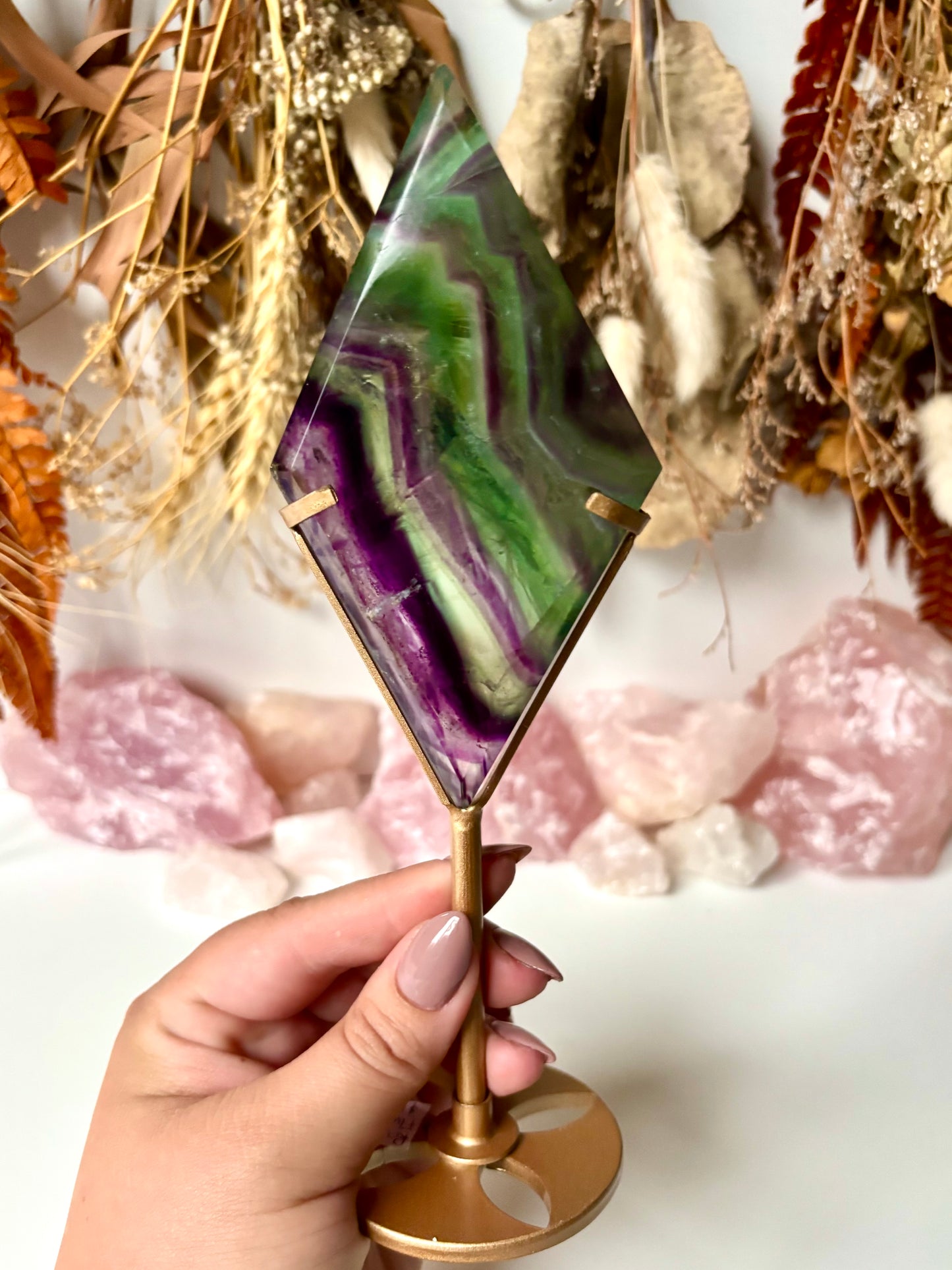 Fluorite Diamond & Stand