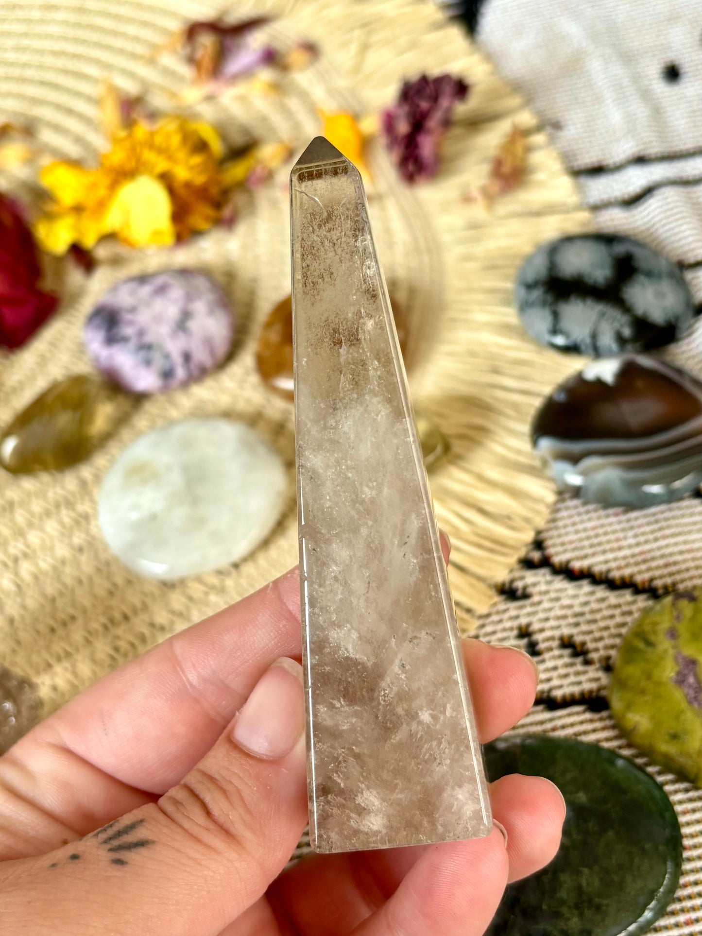 Smoky Quartz Obelisk