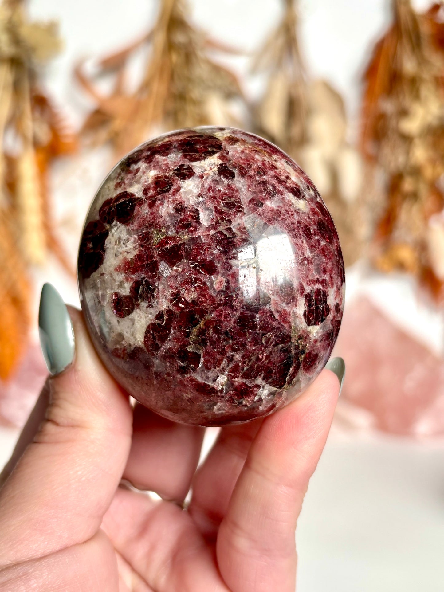 Garnet & Grenatite Palm Stone