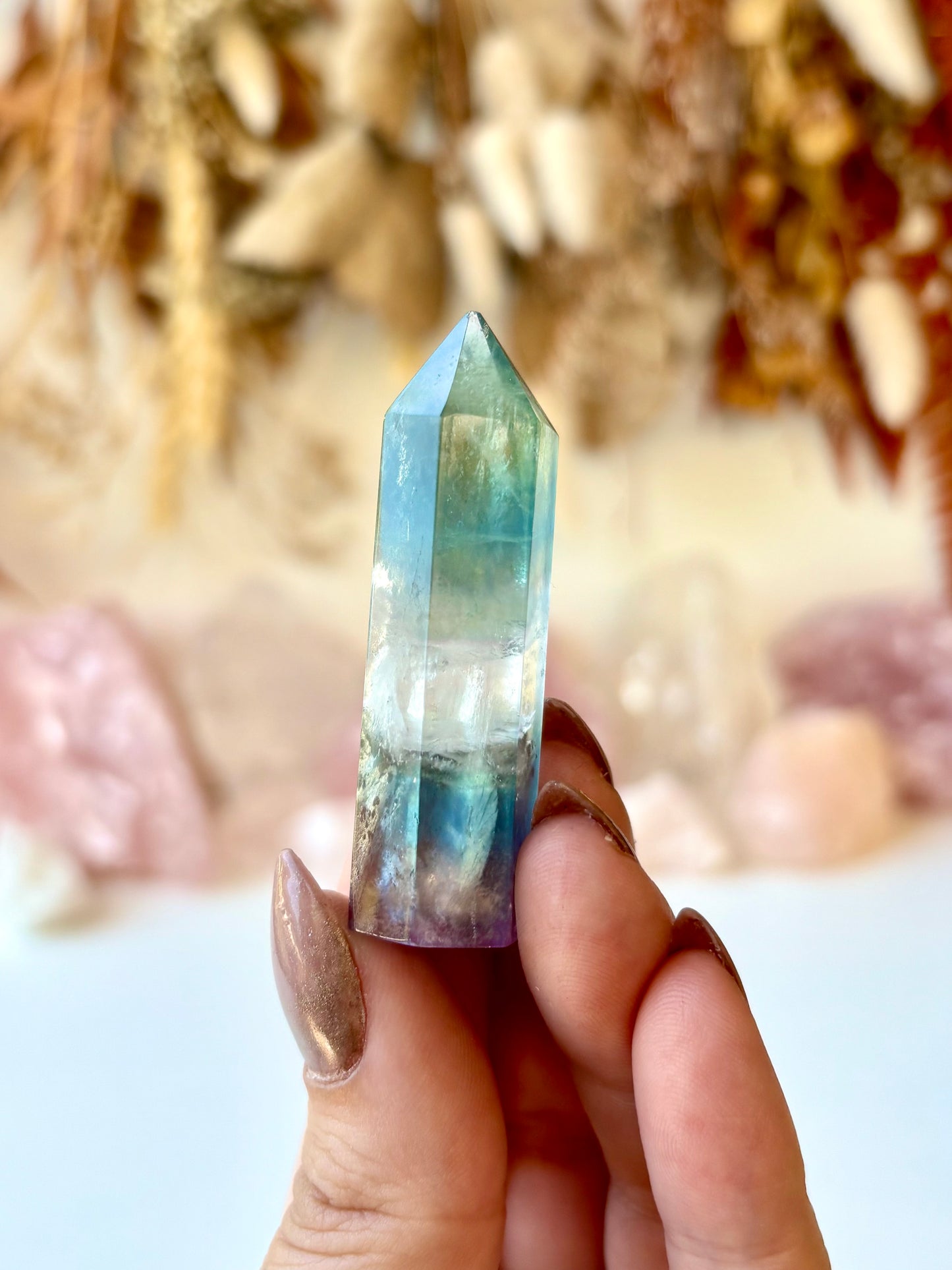 Pastel Rainbow Fluorite Mini Point