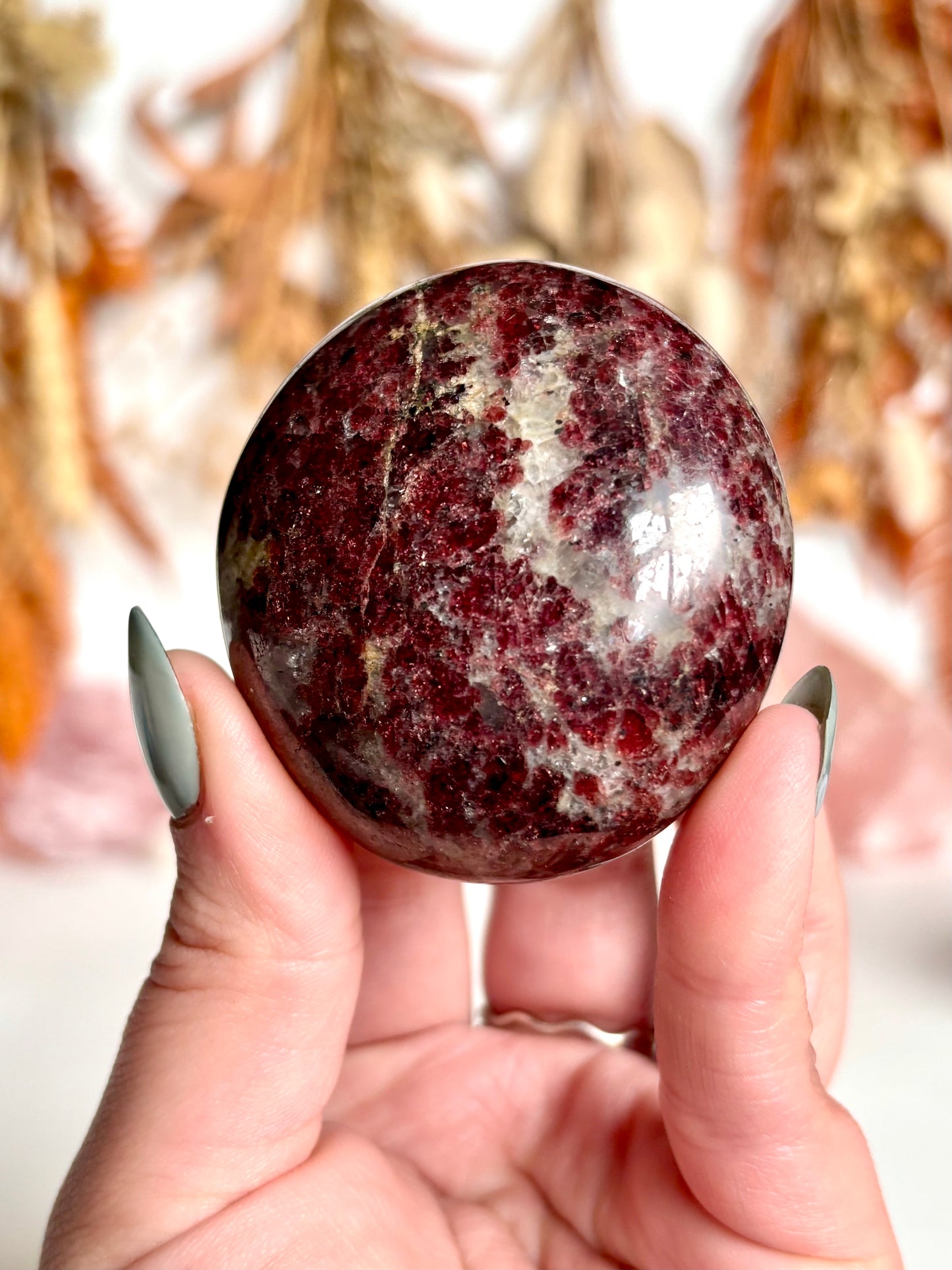 Garnet & Grenatite Palm Stone