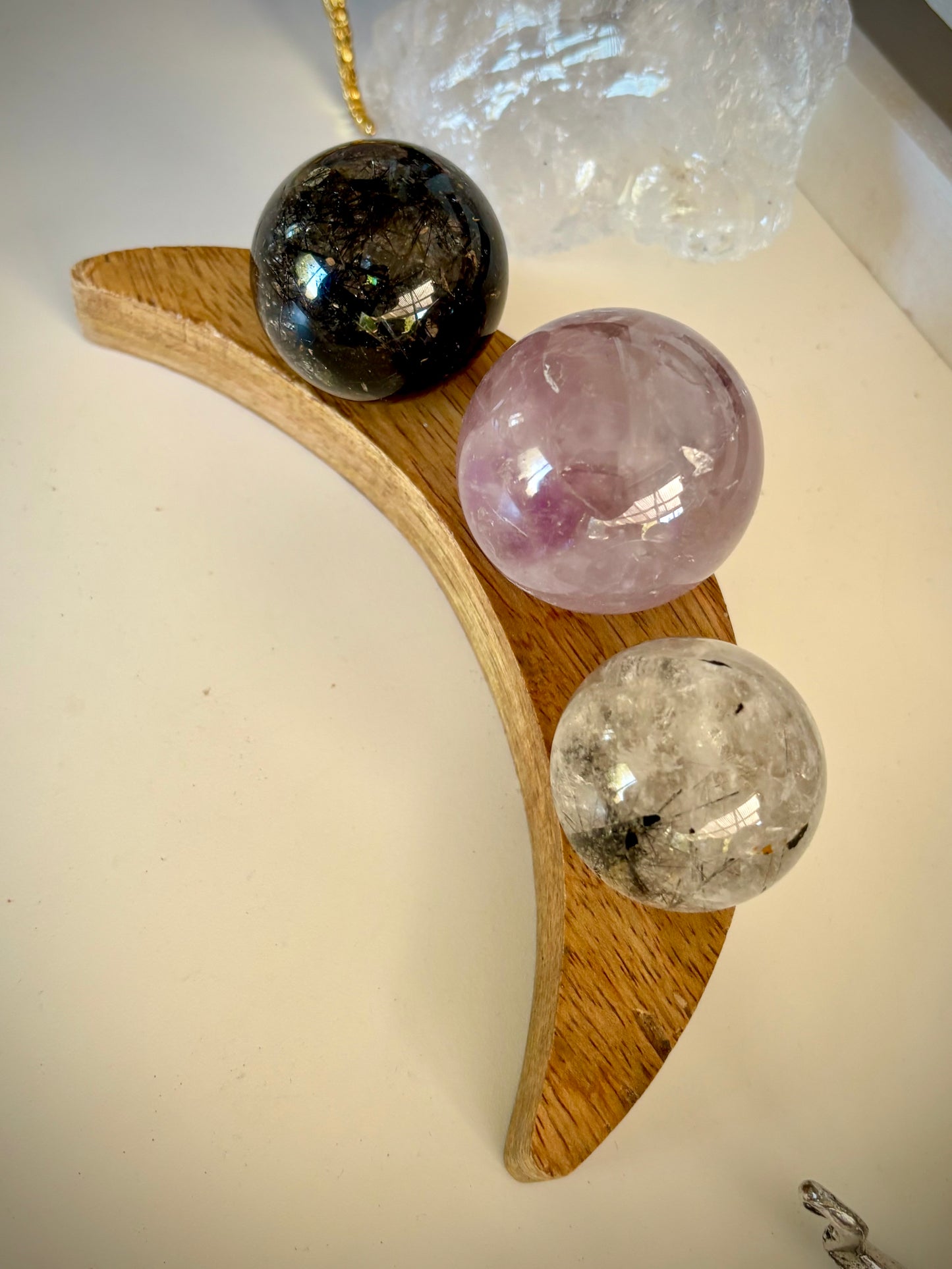 Wood Moon Holder - Bali