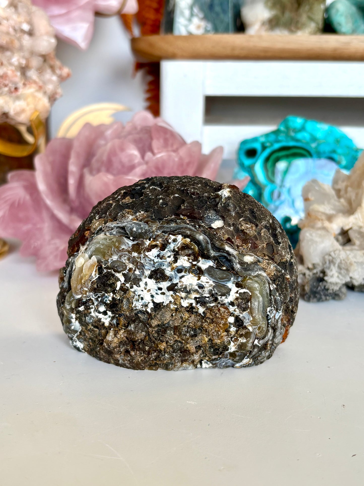 Brazilian Agate Semi-Polished Cutbase