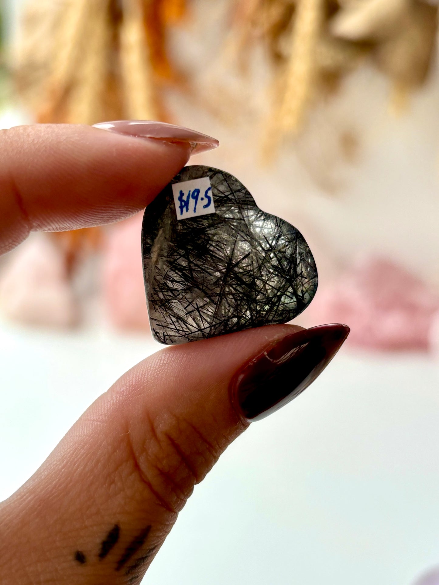 Tourmalinated Quartz Heart