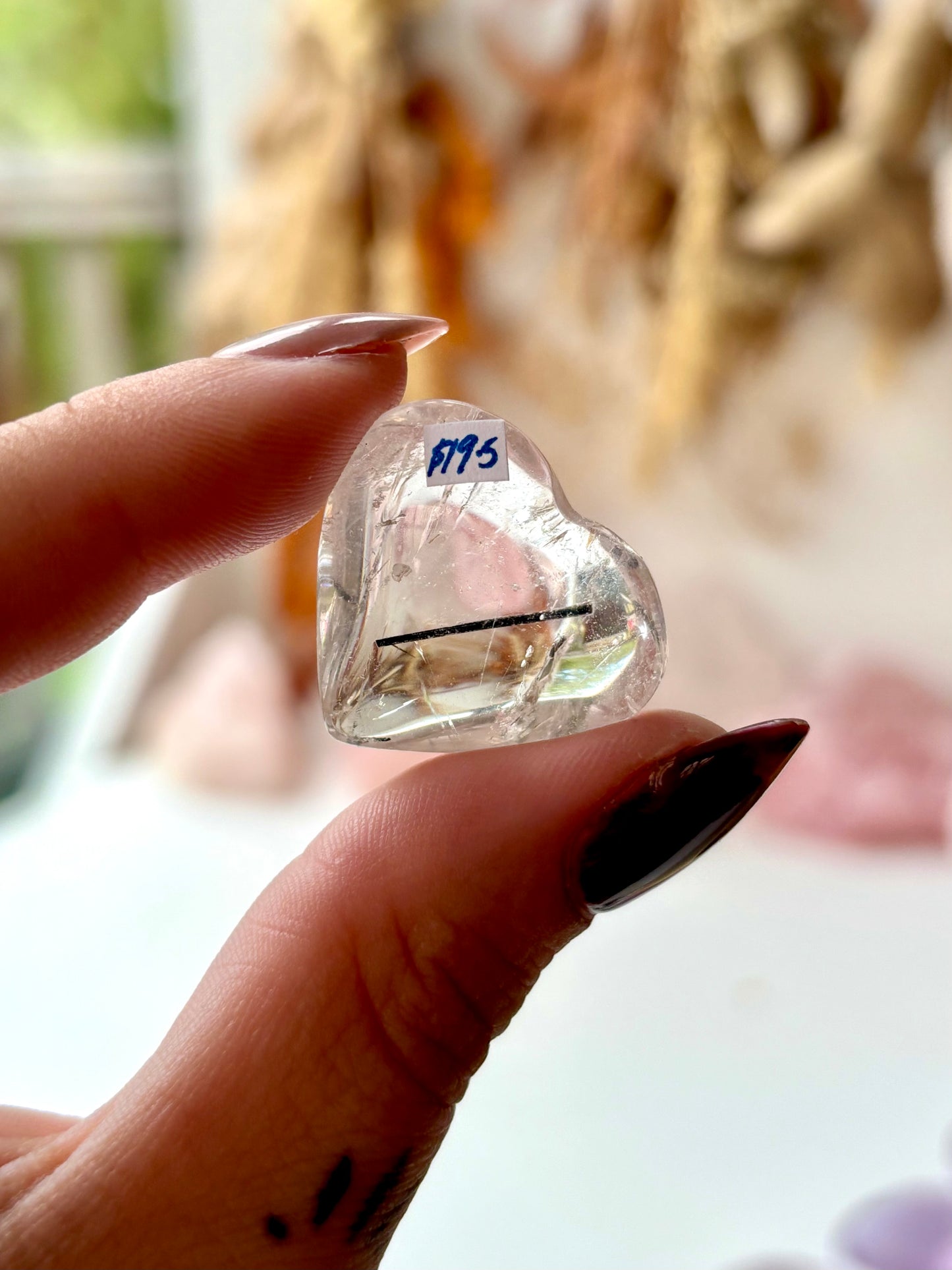 Tourmalinated Quartz Heart