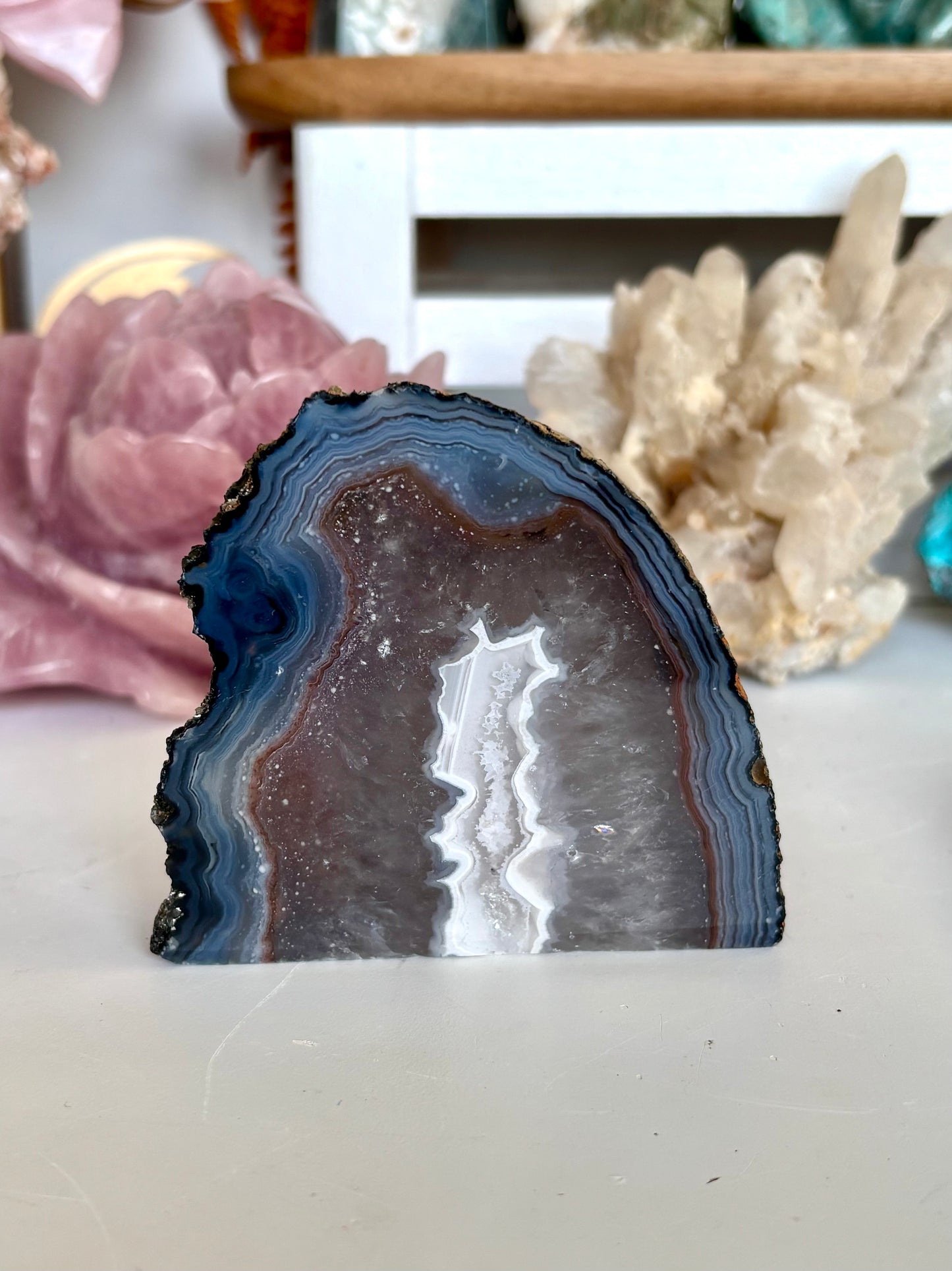 Brazilian Agate Semi-Polished Cutbase