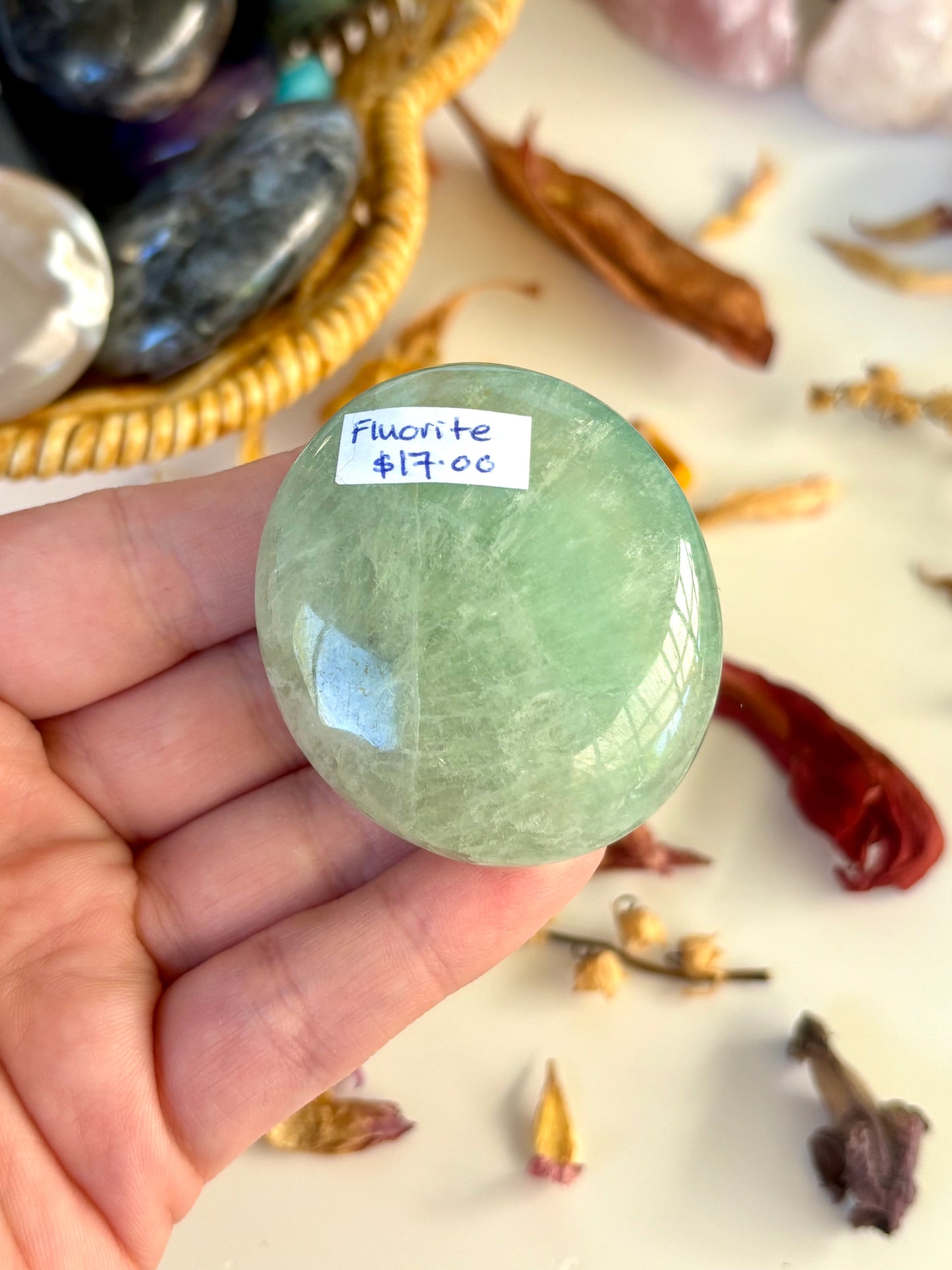 Green Fluorite Palm