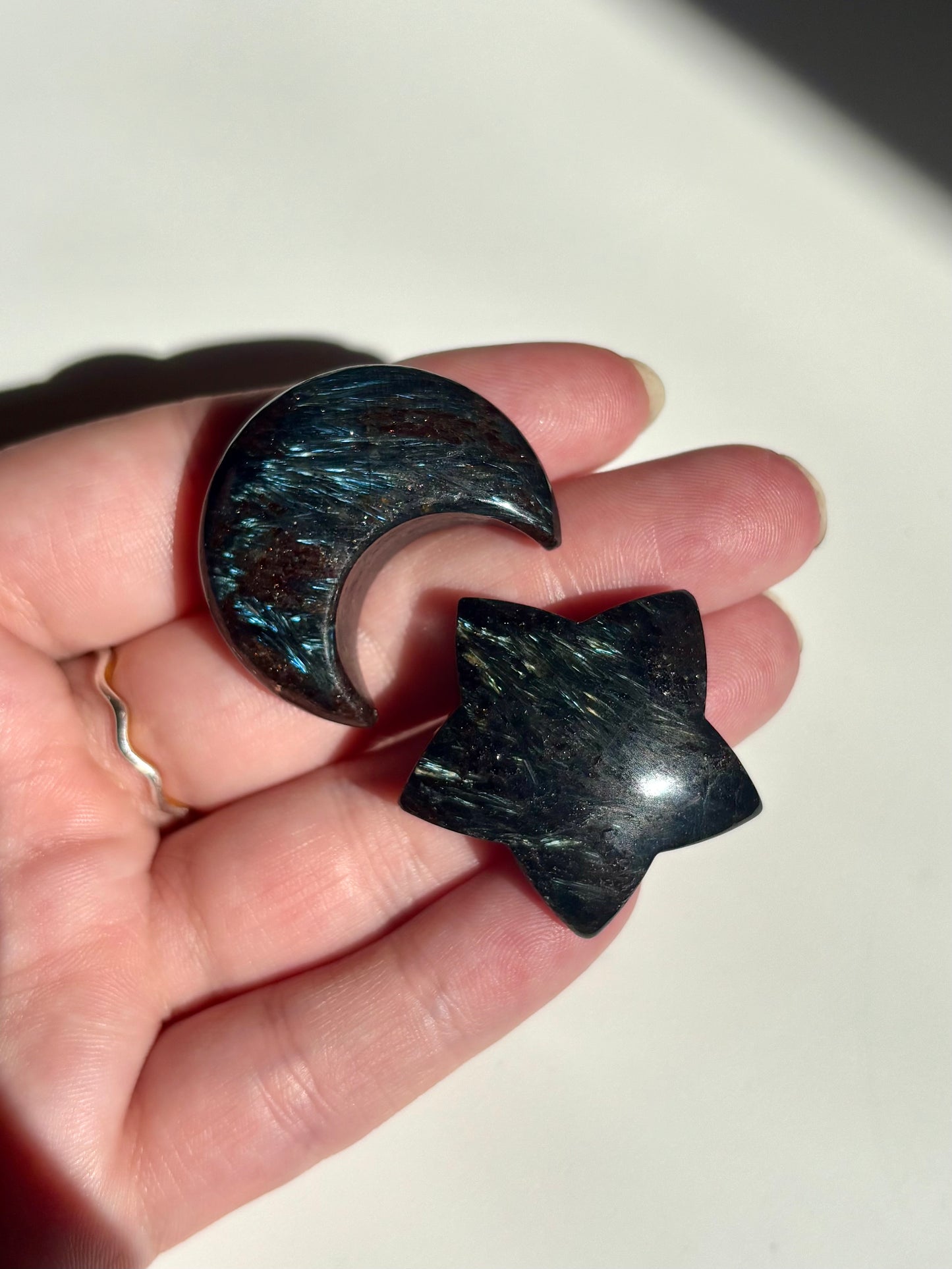 Astrophyllite Star & Moon Set