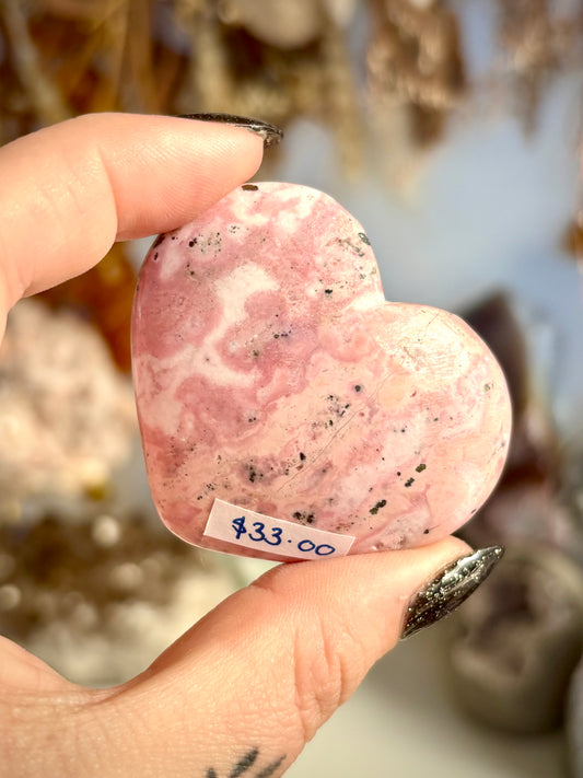 Peruvian Rhodonite Heart