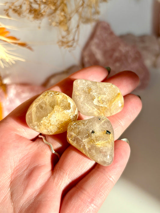 Golden Rutile Tumble