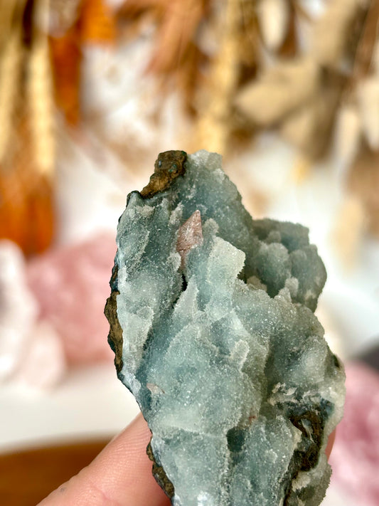 Chalcedony Druse & Red Heulandite