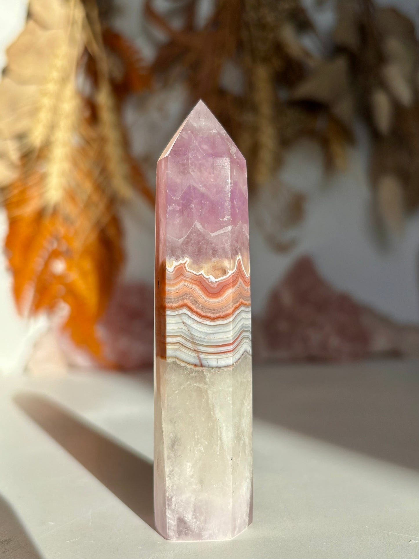 Amethyst & Crazy Lace Agate Point