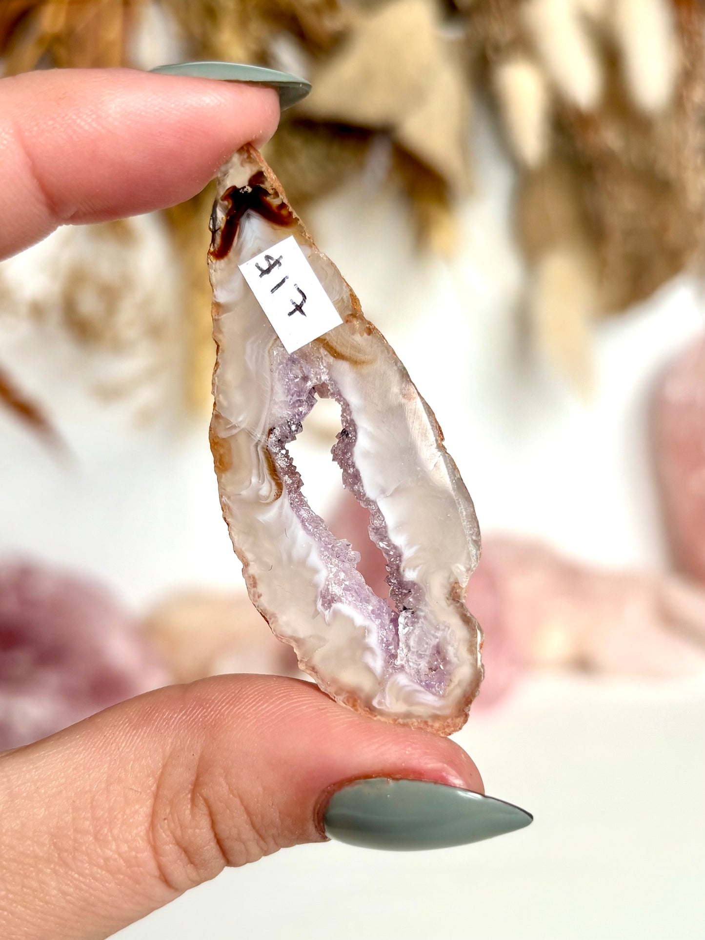 Agate & Amethyst Geode Slice