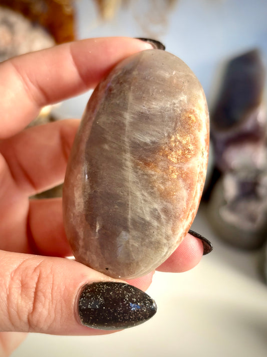 Moonstone & Sunstone Palm Stone