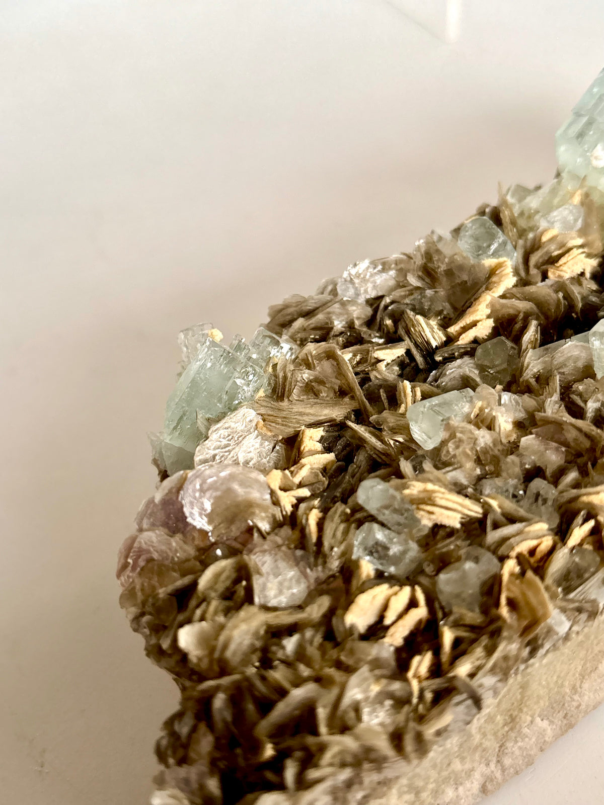 Aquamarine Crystals on Muscovite - Pakistan
