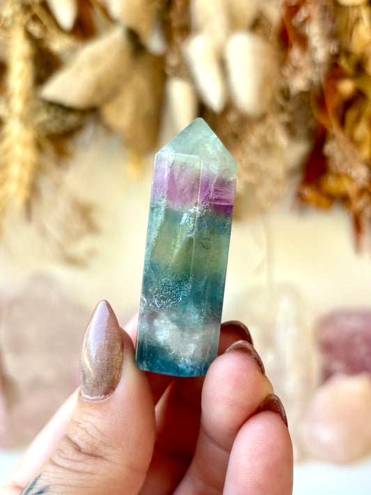 Pastel Rainbow Fluorite Mini Point