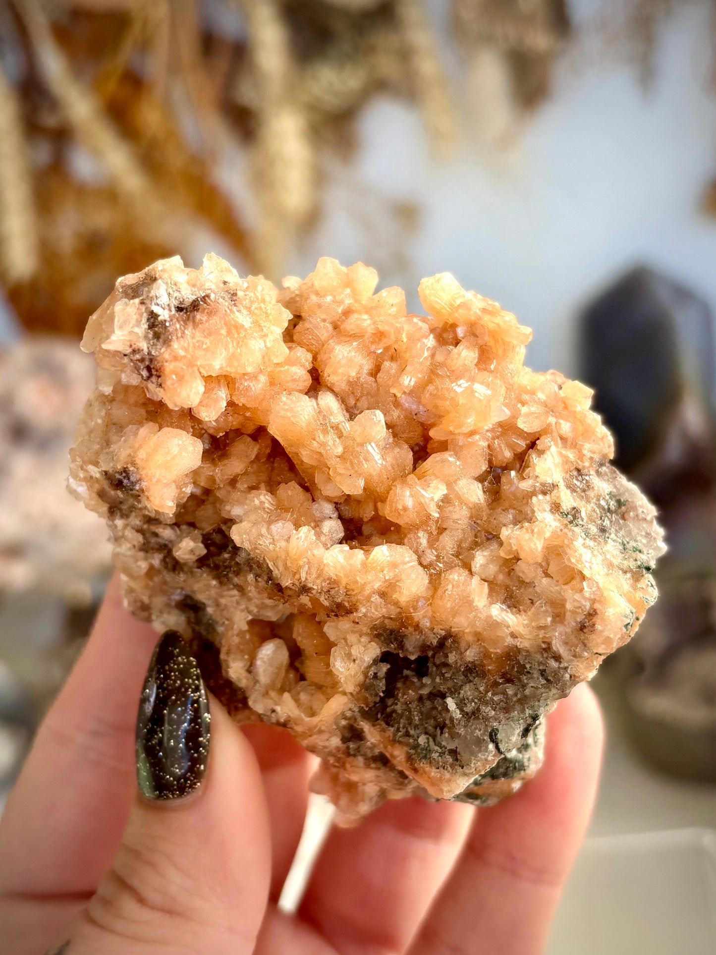 Orange Stilbite Cluster - Indonesia