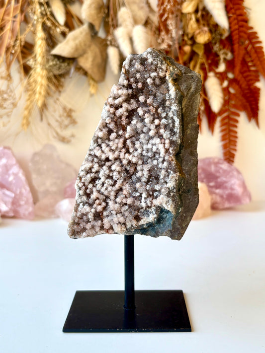 Red Amethyst Druse on Stand (Brazil)