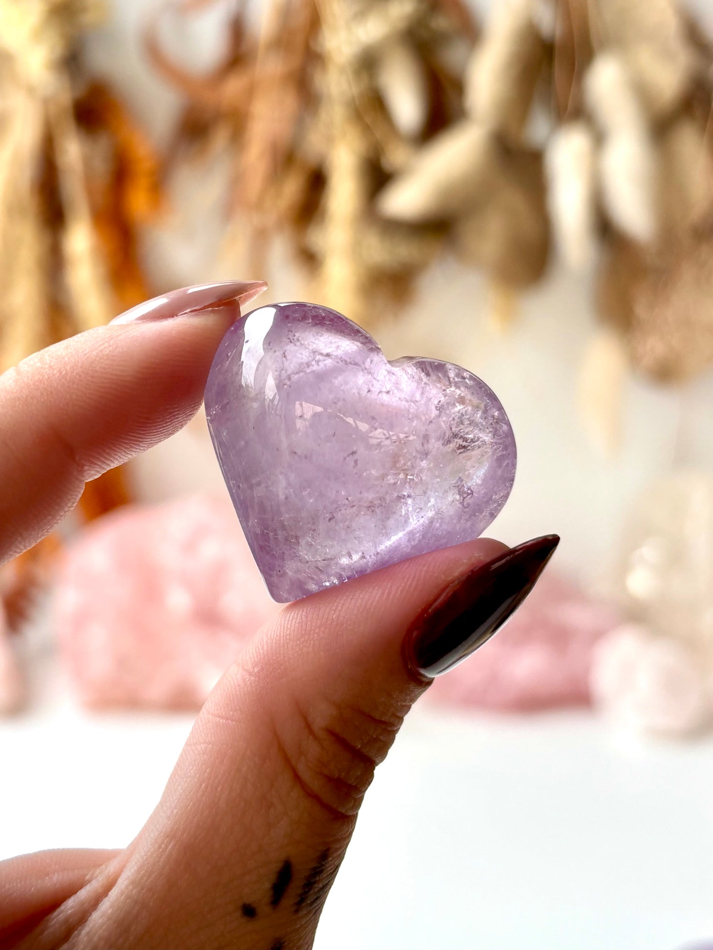 Amethyst Puffed Heart