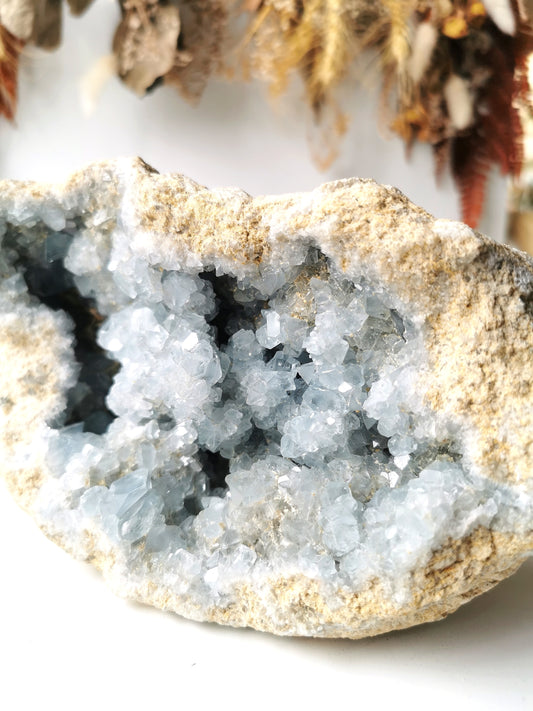 Celestite Cluster Geode