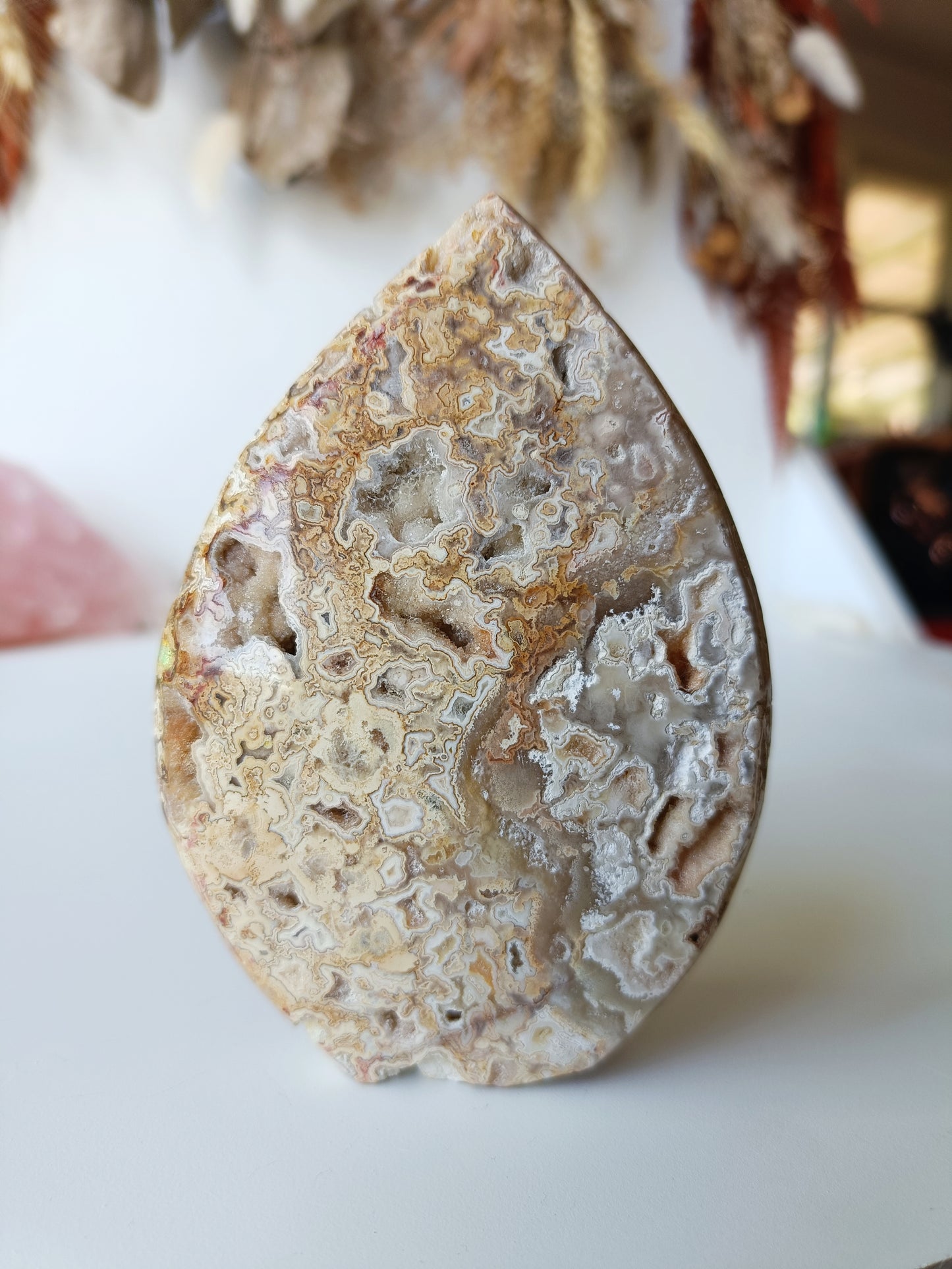 Indonesian Golden Crazy Lace Agate Flame