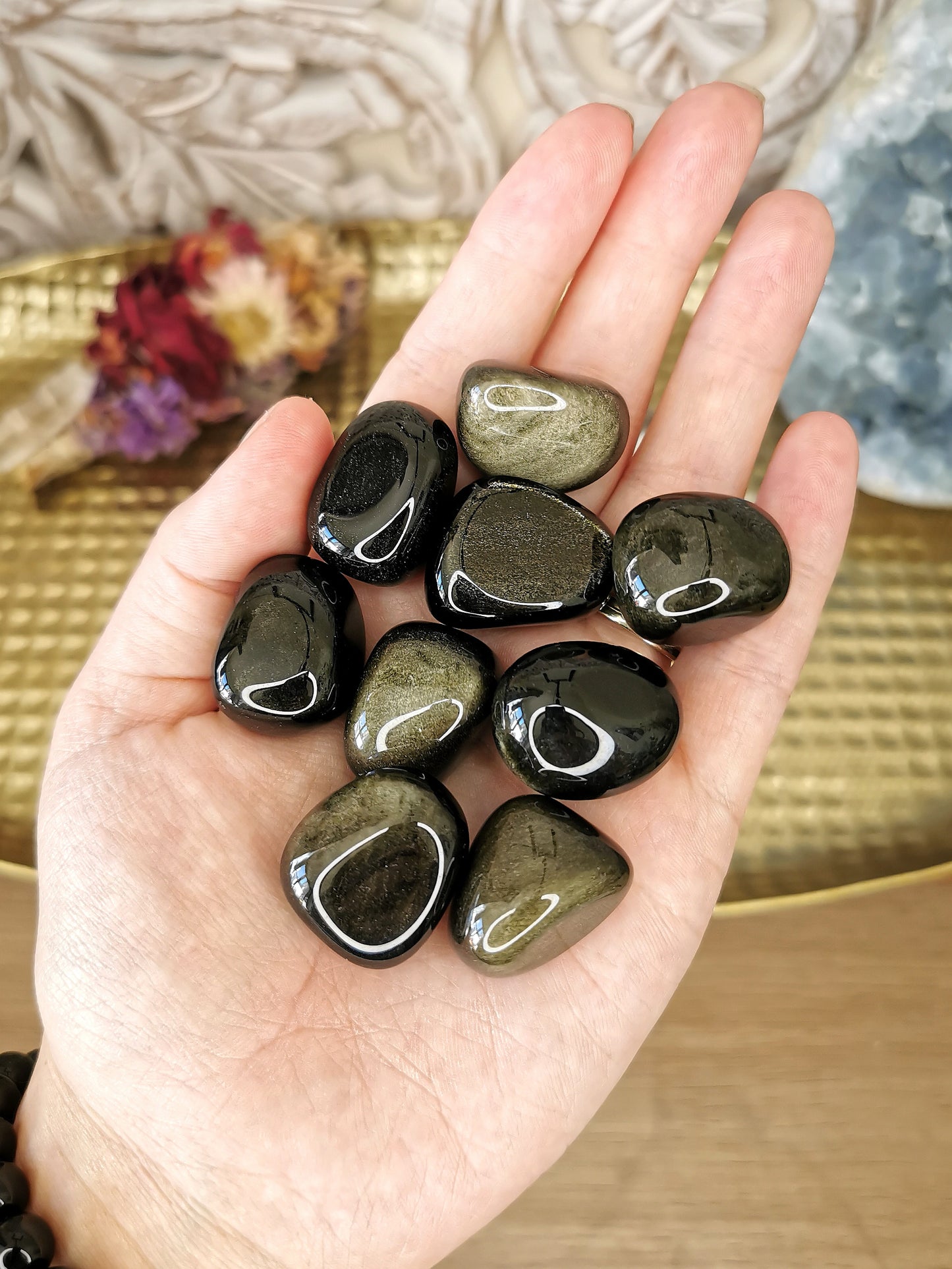 Silver Sheen Obsidian Tumble