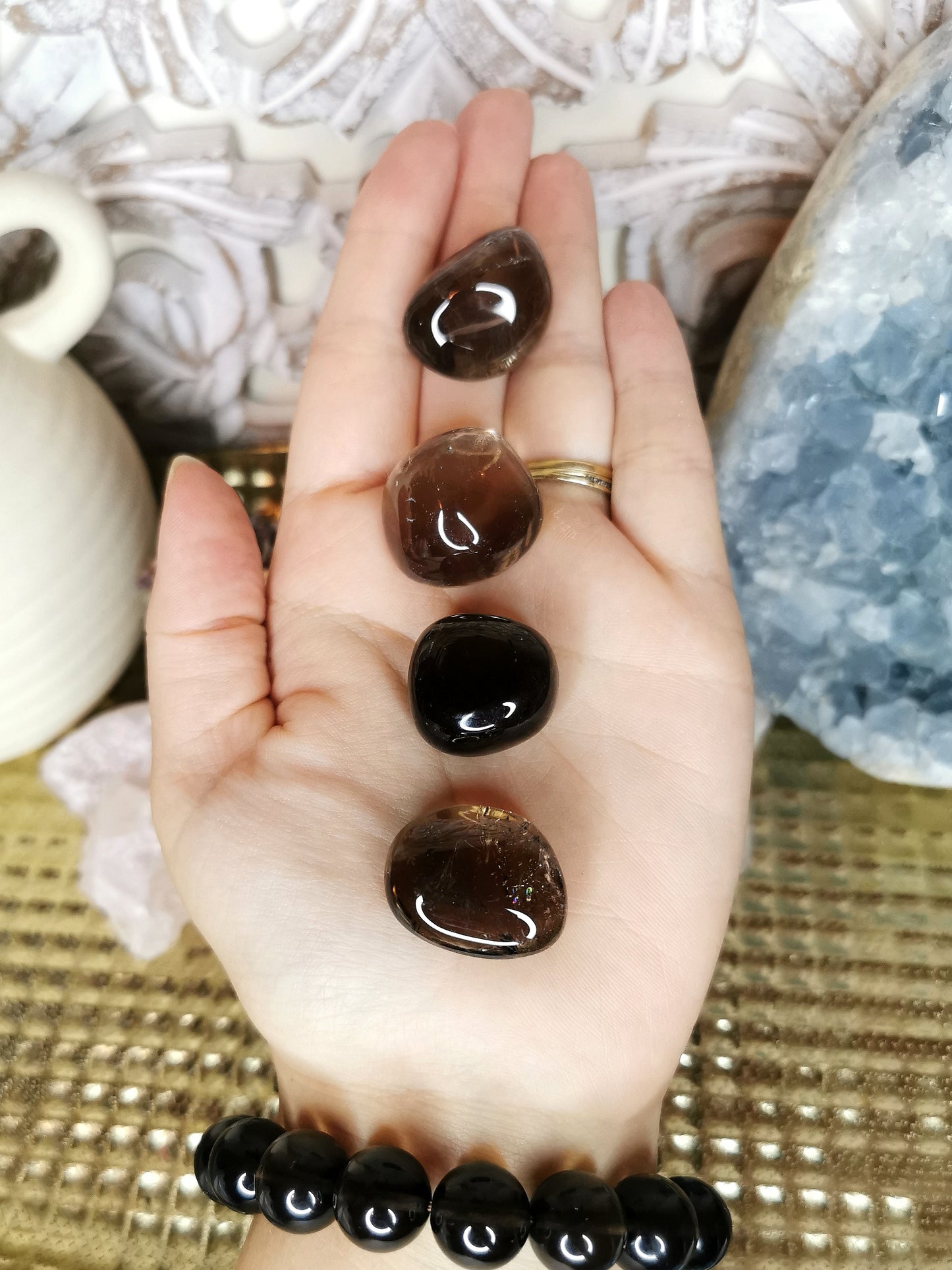 Smokey Quartz Tumble - A grade