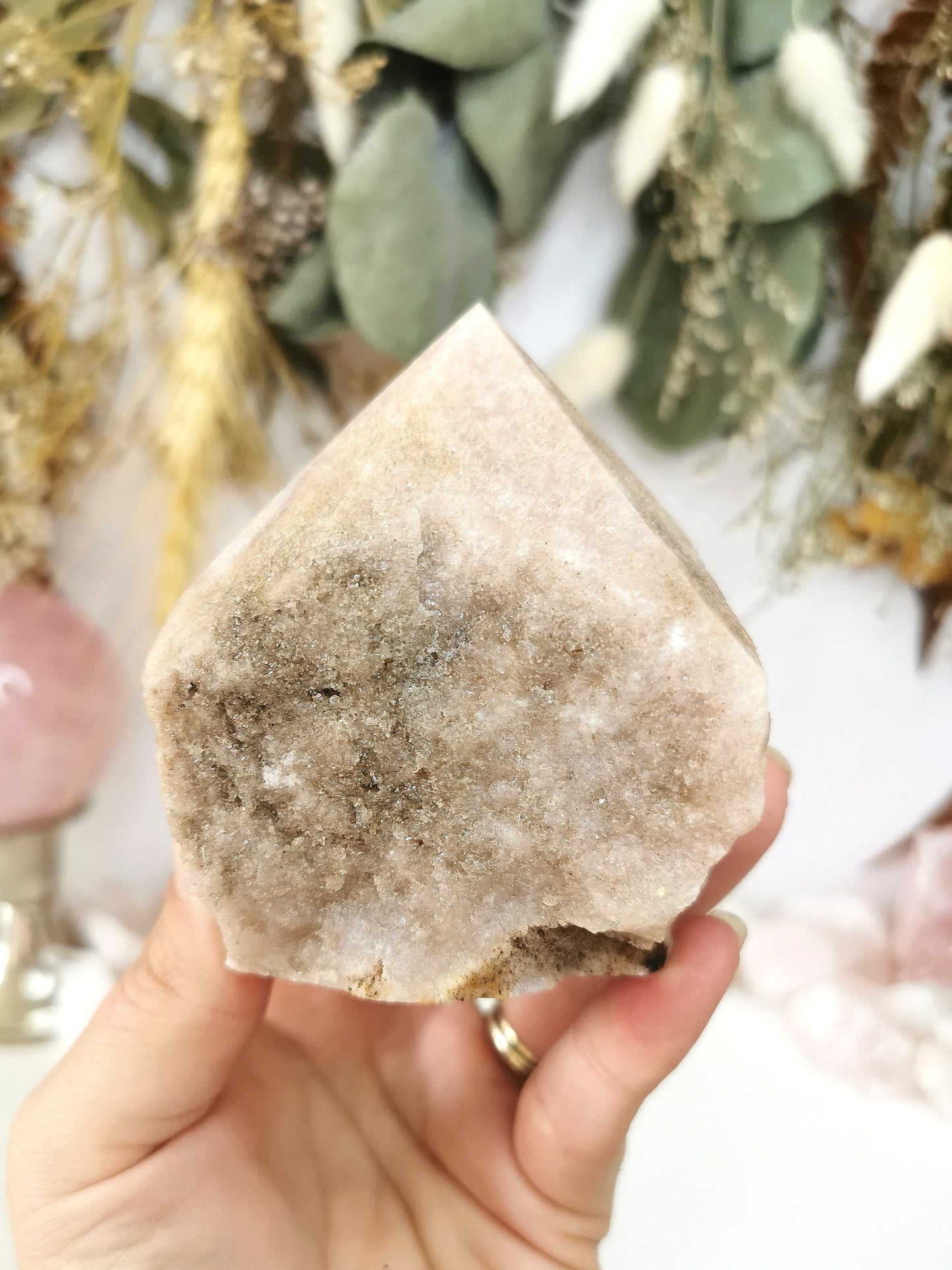 Pink Amethyst Cut Base Point -B