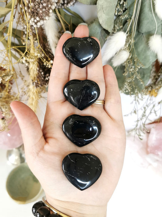 Black Tourmaline Heart
