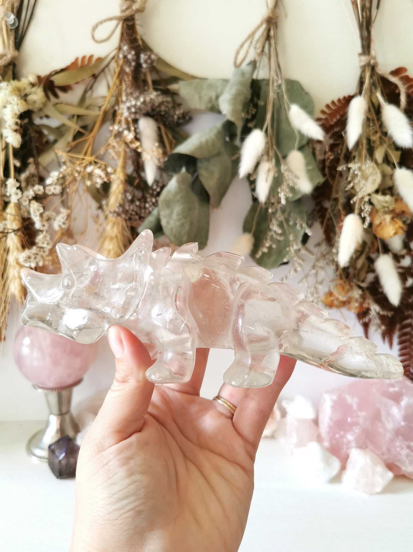 Clear Quartz Triceratops