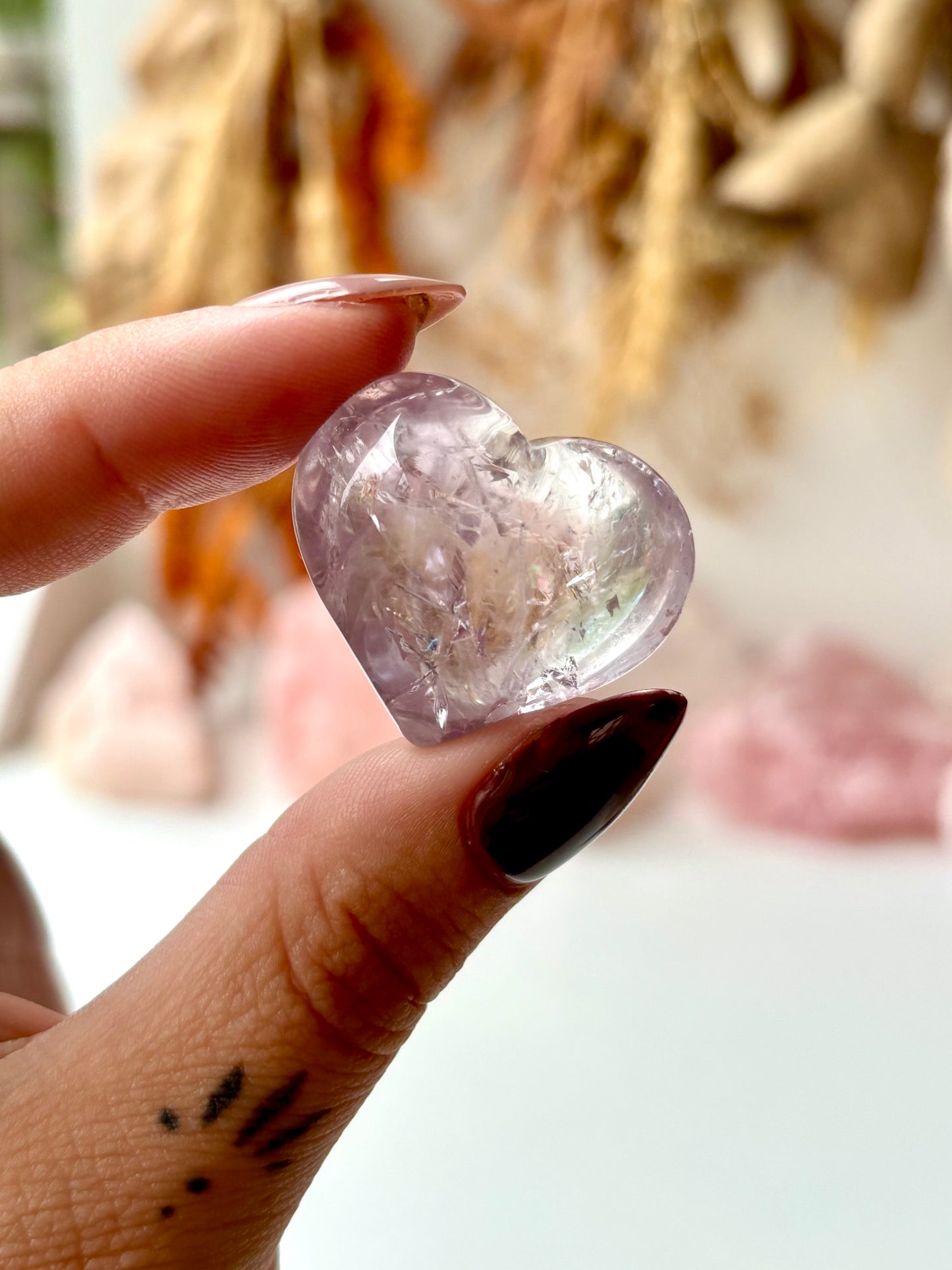 Amethyst Puffed Heart