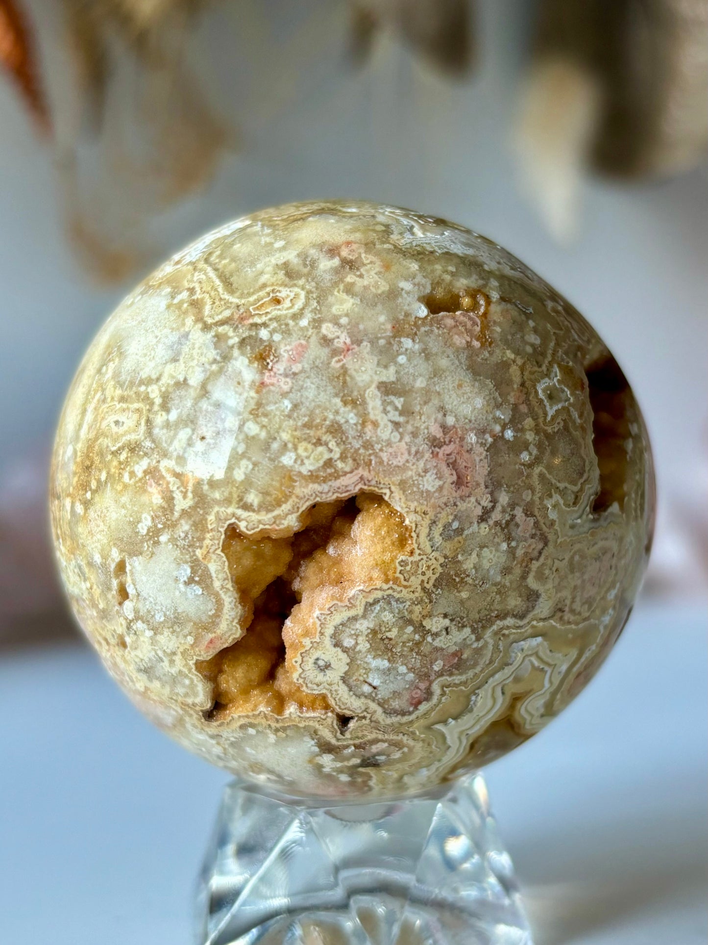 Golden Lace Agate Sphere (A)