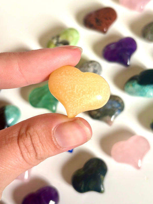 Love Heart - Orange/Yellow Calcite