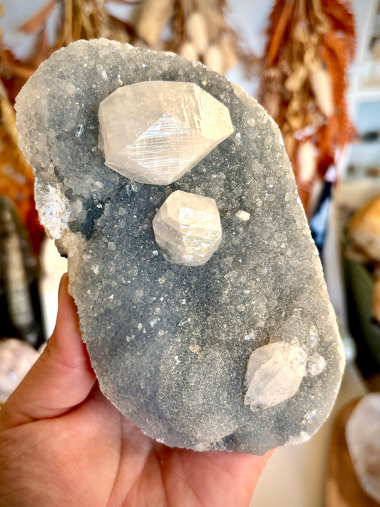 Blue Chalcedony & Apophyllite