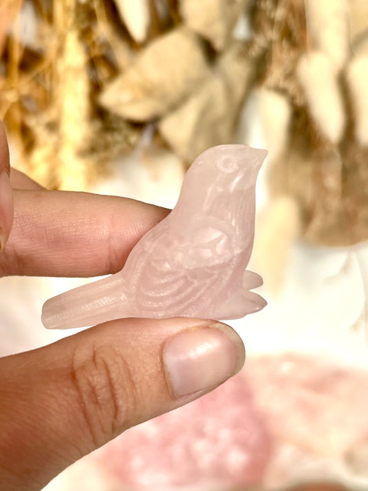 Rose Quartz Bird
