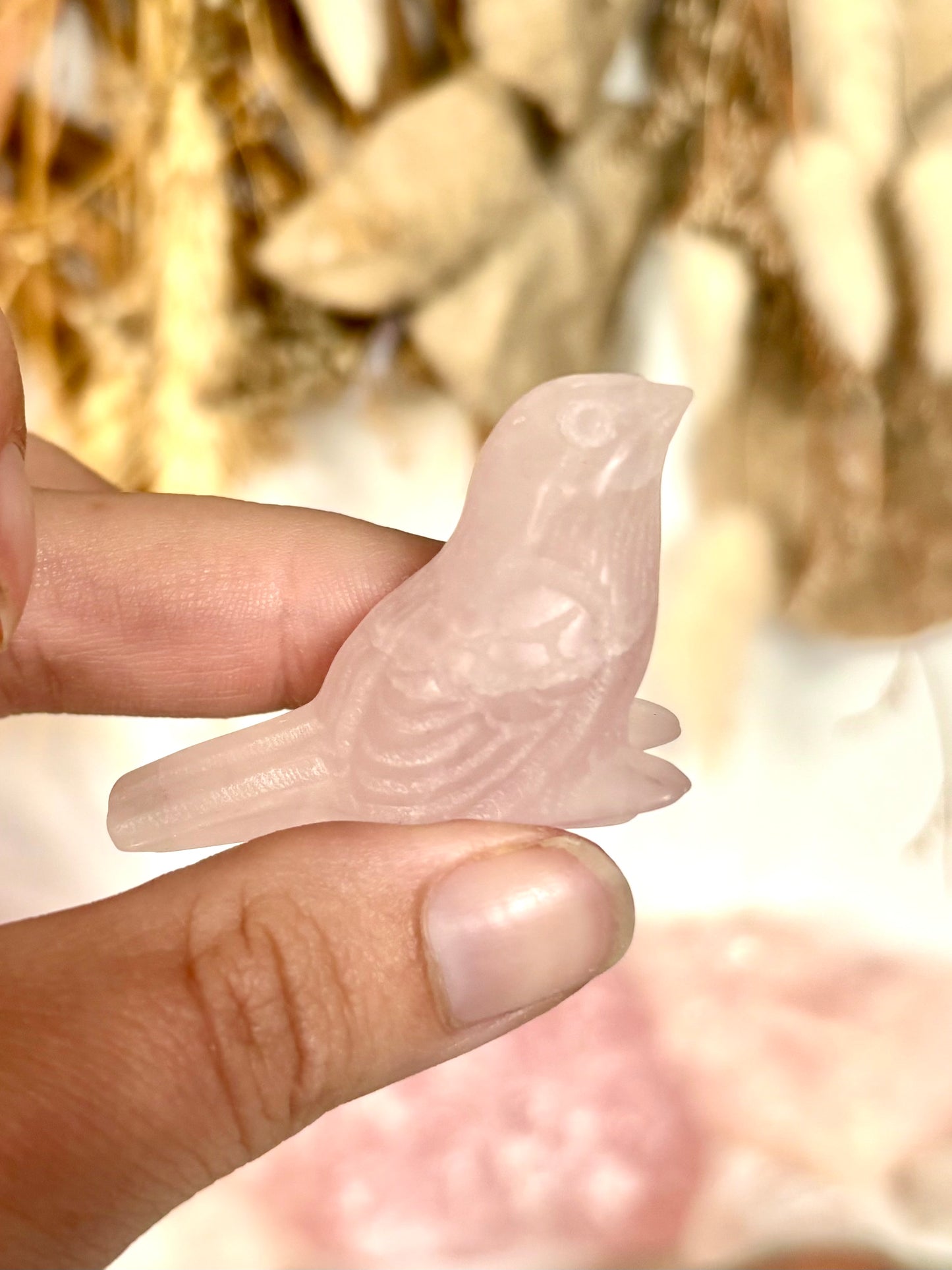 Rose Quartz Bird