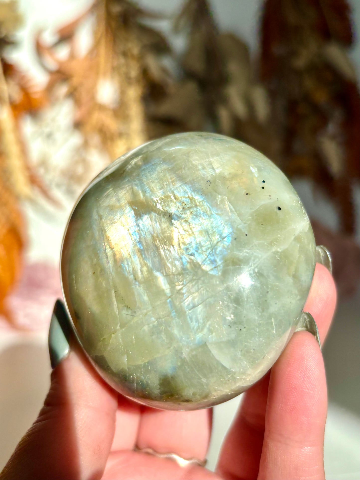 Green Moonstone Large Palm