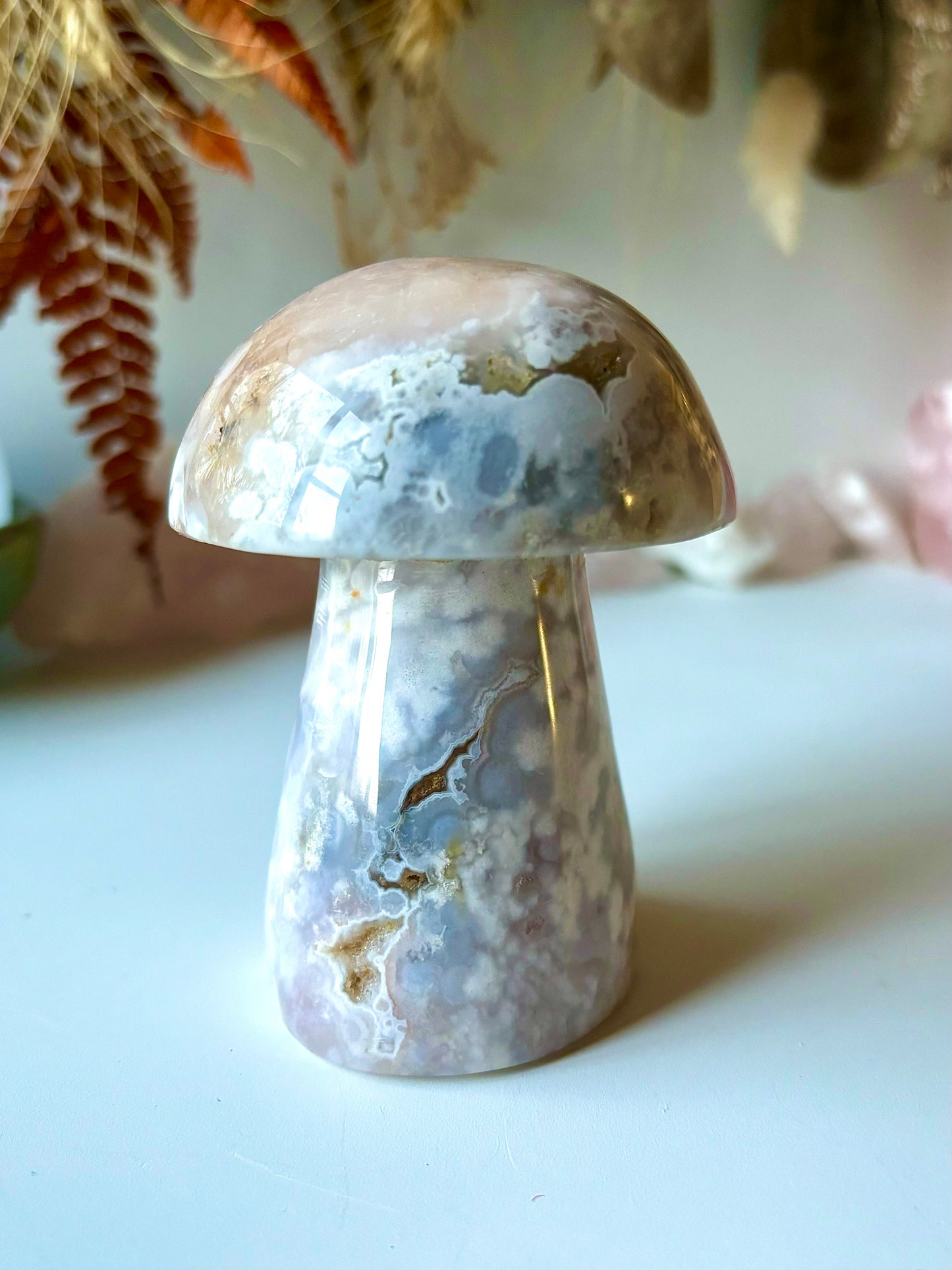 Flower Agate Mushroom (A)