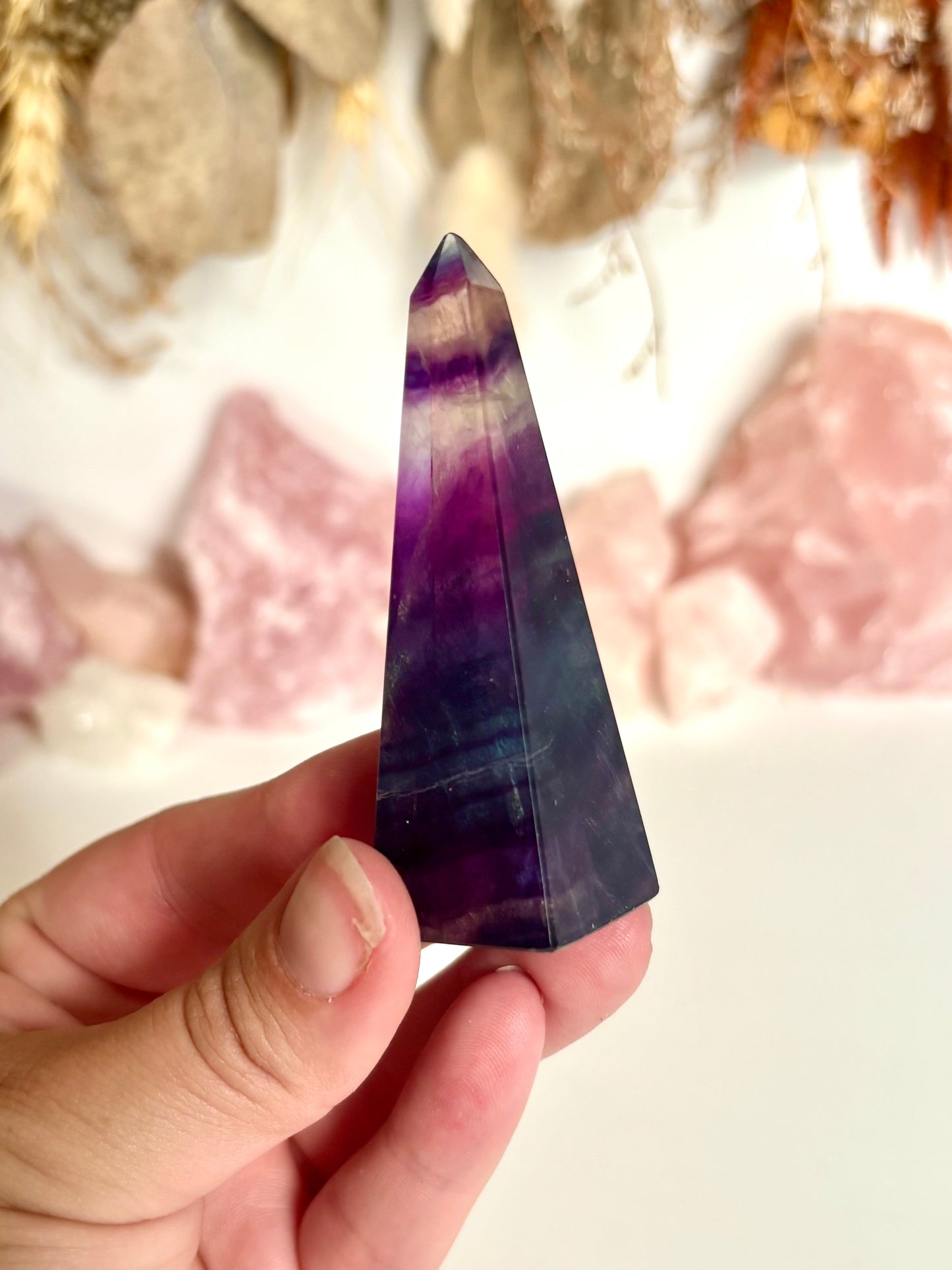 Rainbow Fluorite Obelisk