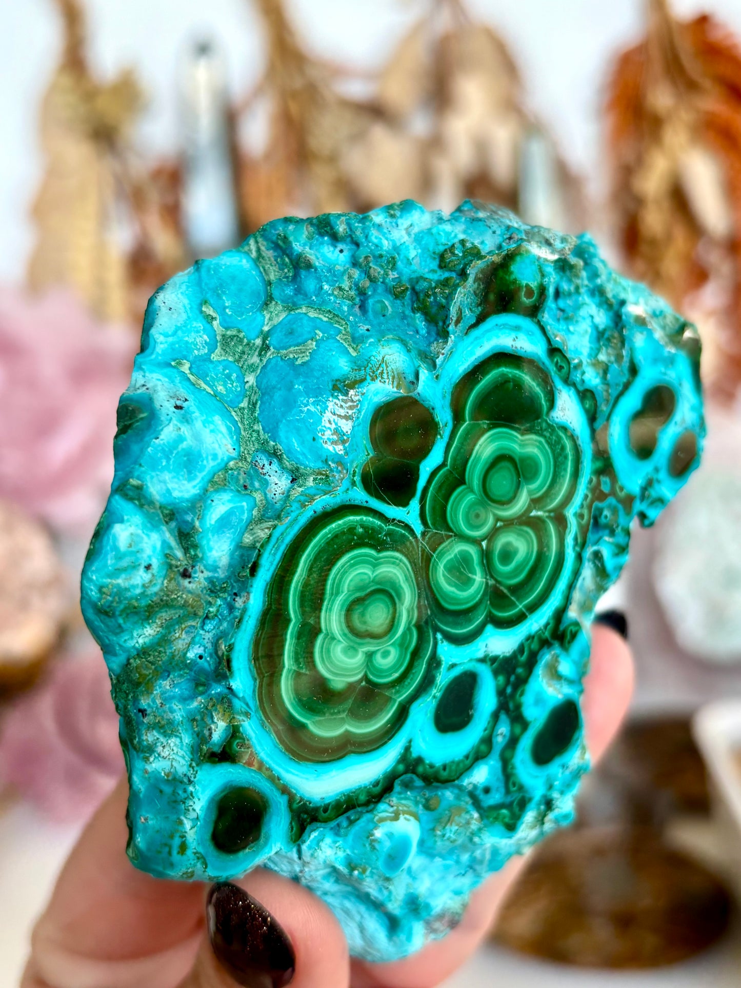Malachite & Chrysocolla Semi-Polished Freeform