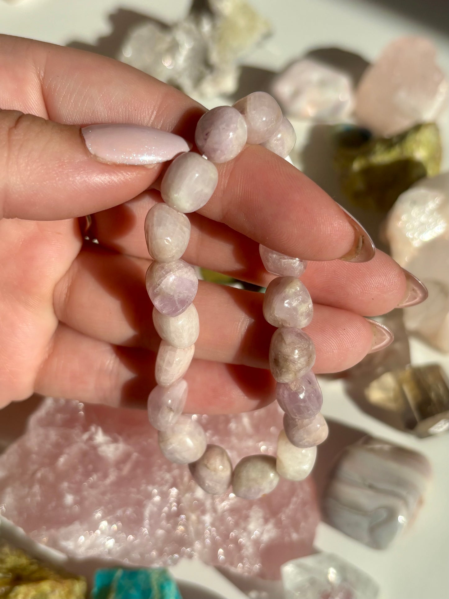 Kunzite Tumble Bracelet