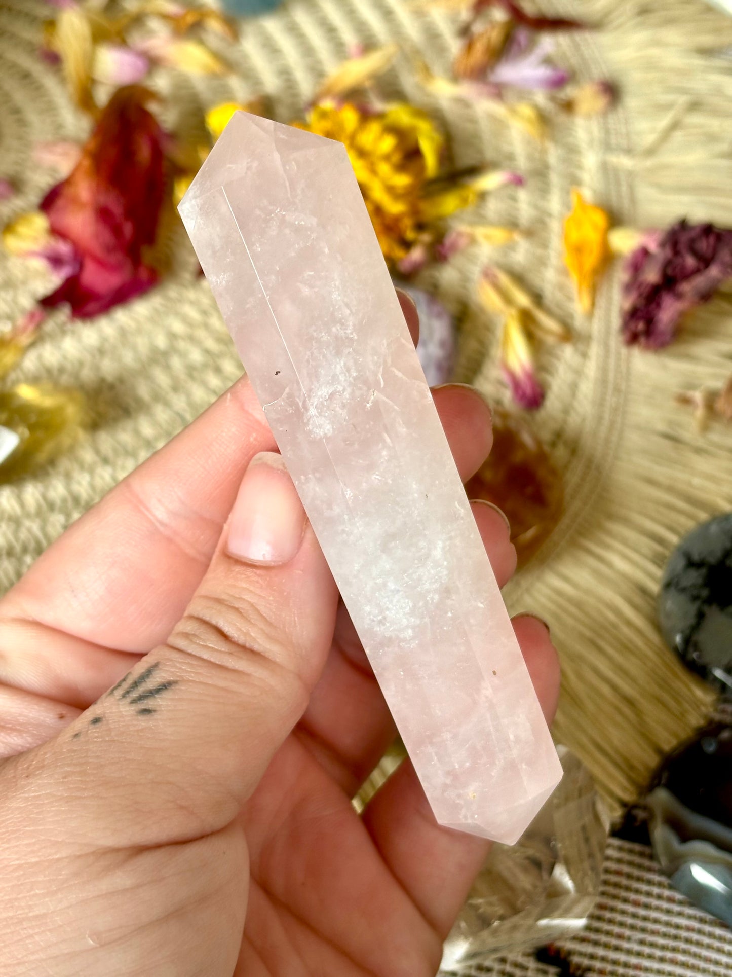 Vogal Style Rose Quartz DT (8 sides)