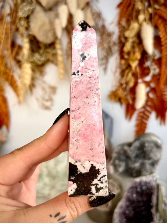 Peruvian Rhodonite Tower
