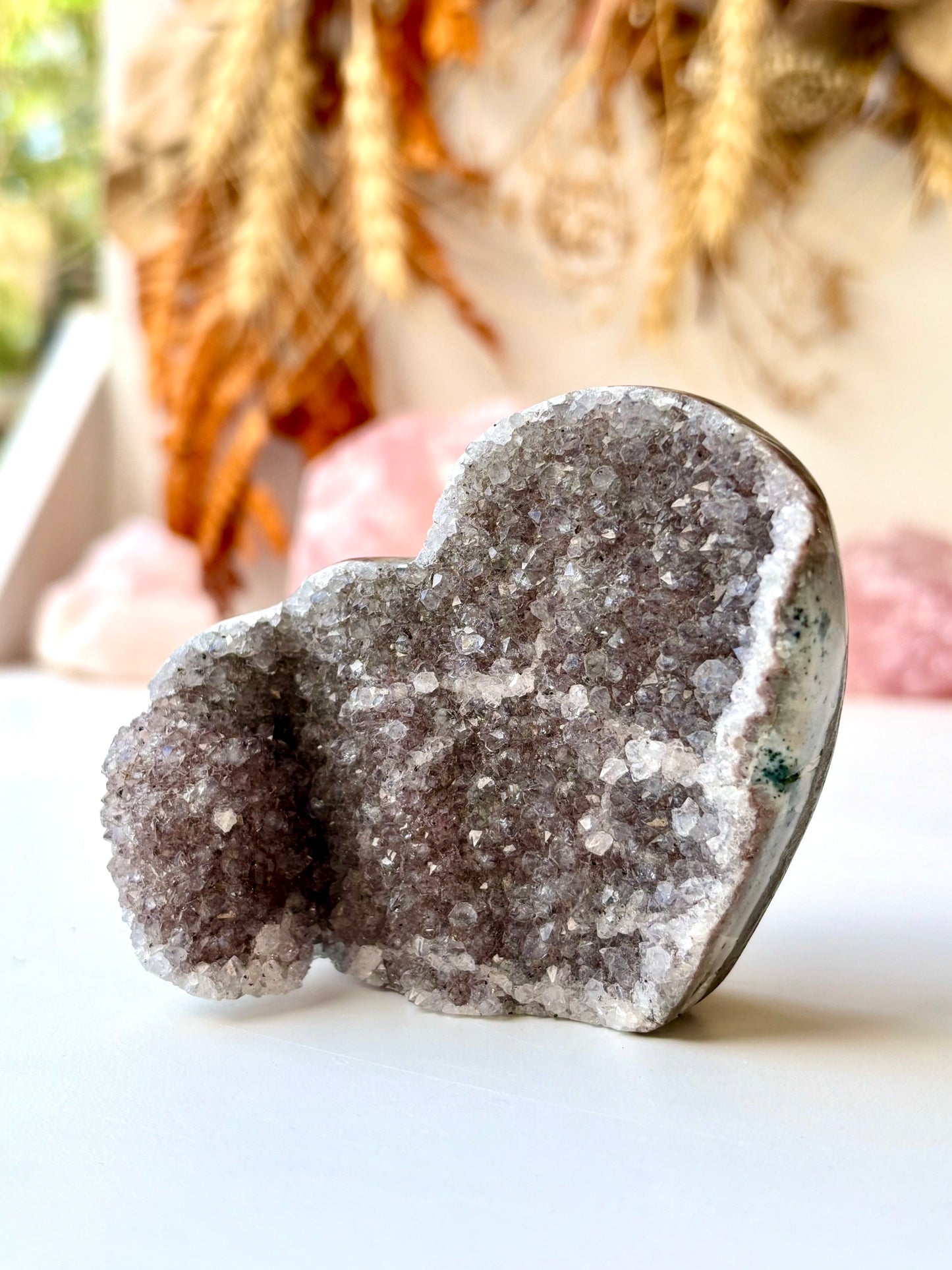 Amethyst Druse Heart