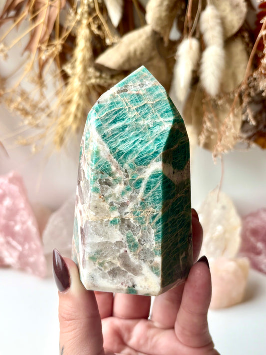 Amazonite (with Quartz) Tower - Brazil